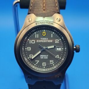 Vintage 2007 Timex Expedition Indiglo DATE 40mm Men's Quartz Watch Restored